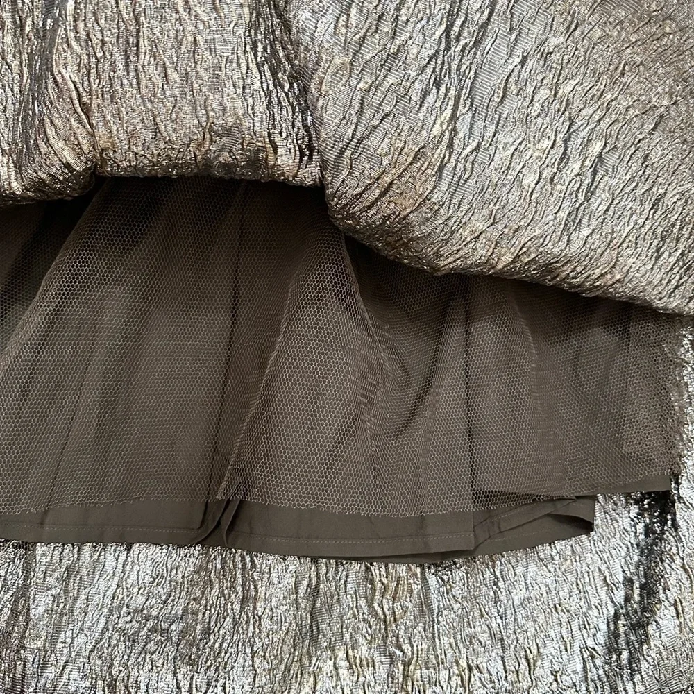 Amylynn Sara Strapless Brocade Ruffle Mini Dress - Picture 12 of 16
